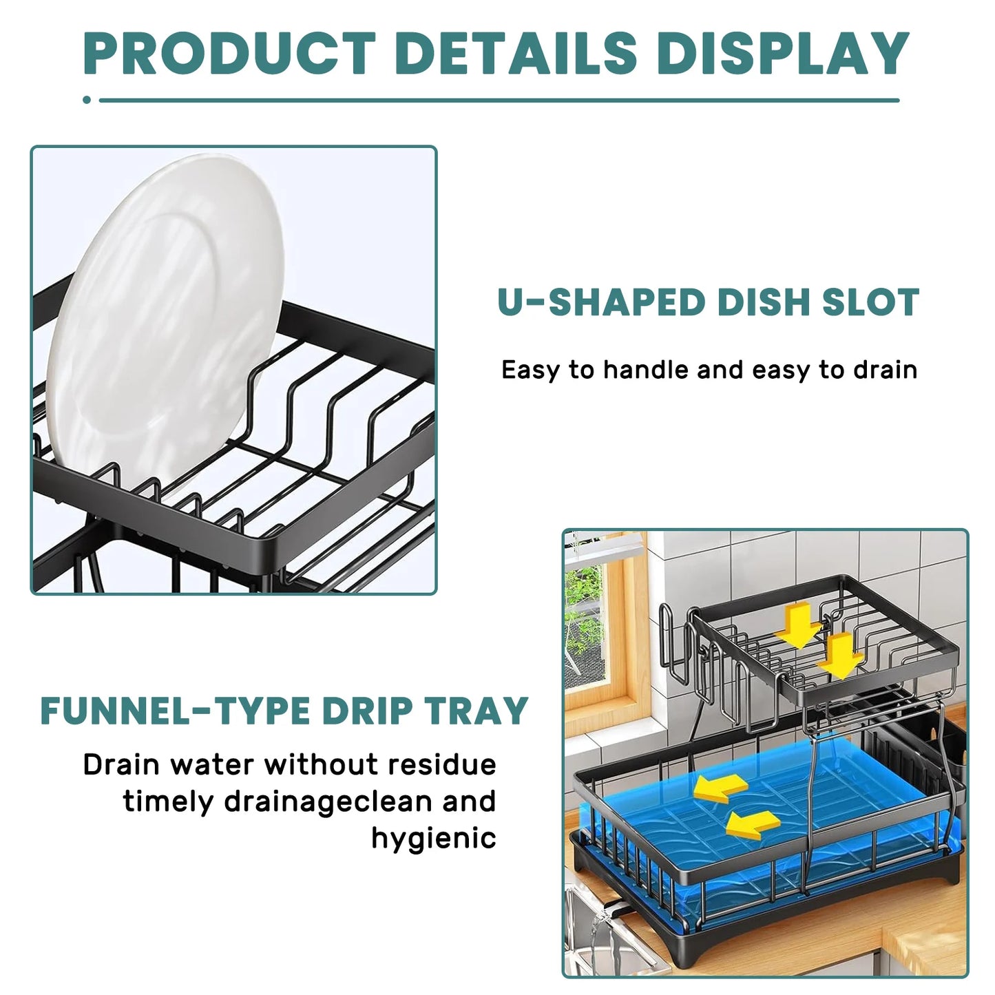 Large 2-tier dish drying rack - Alia's Home Things  