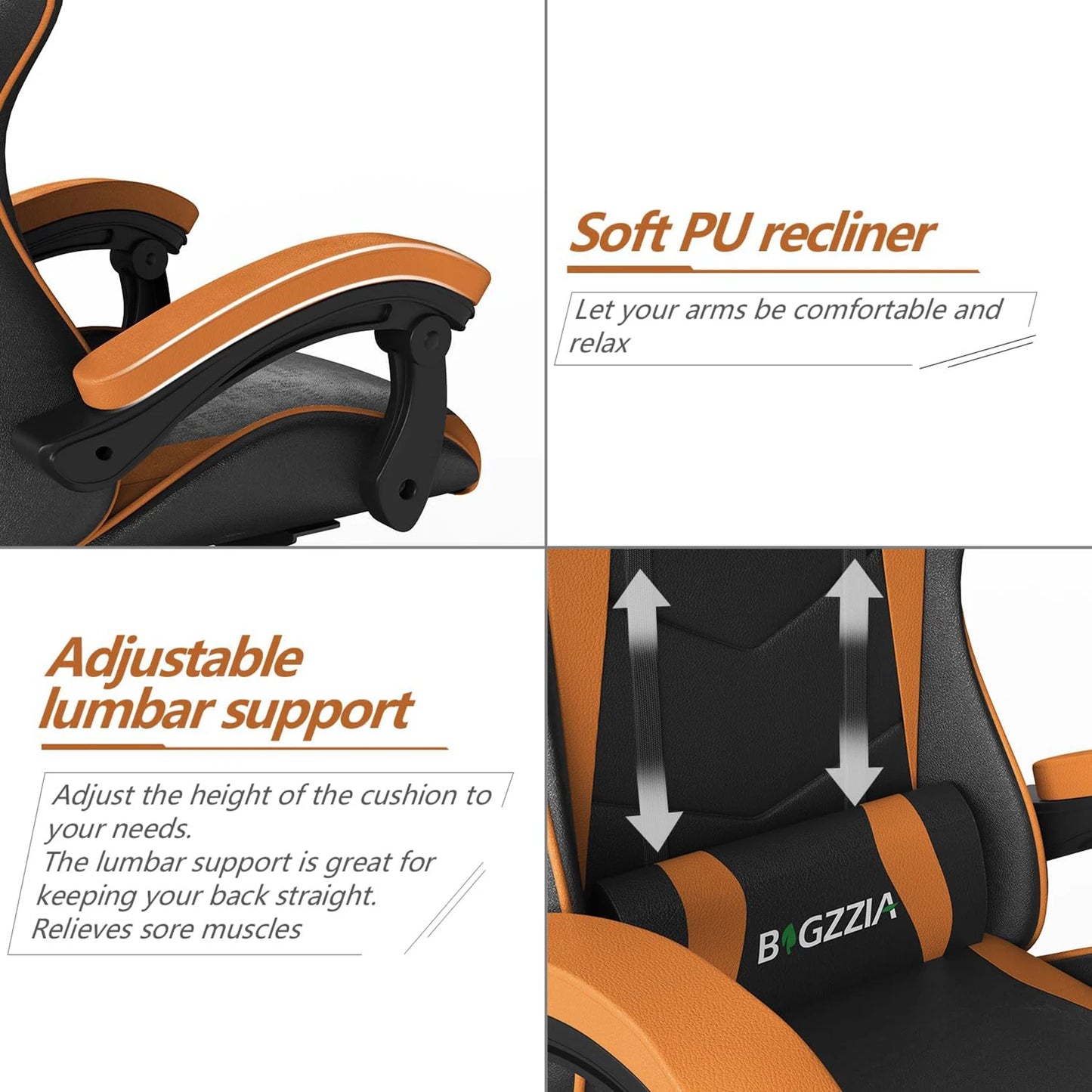Ergonomic PU Leather Computer Desk Chair - Alia's Home Things  