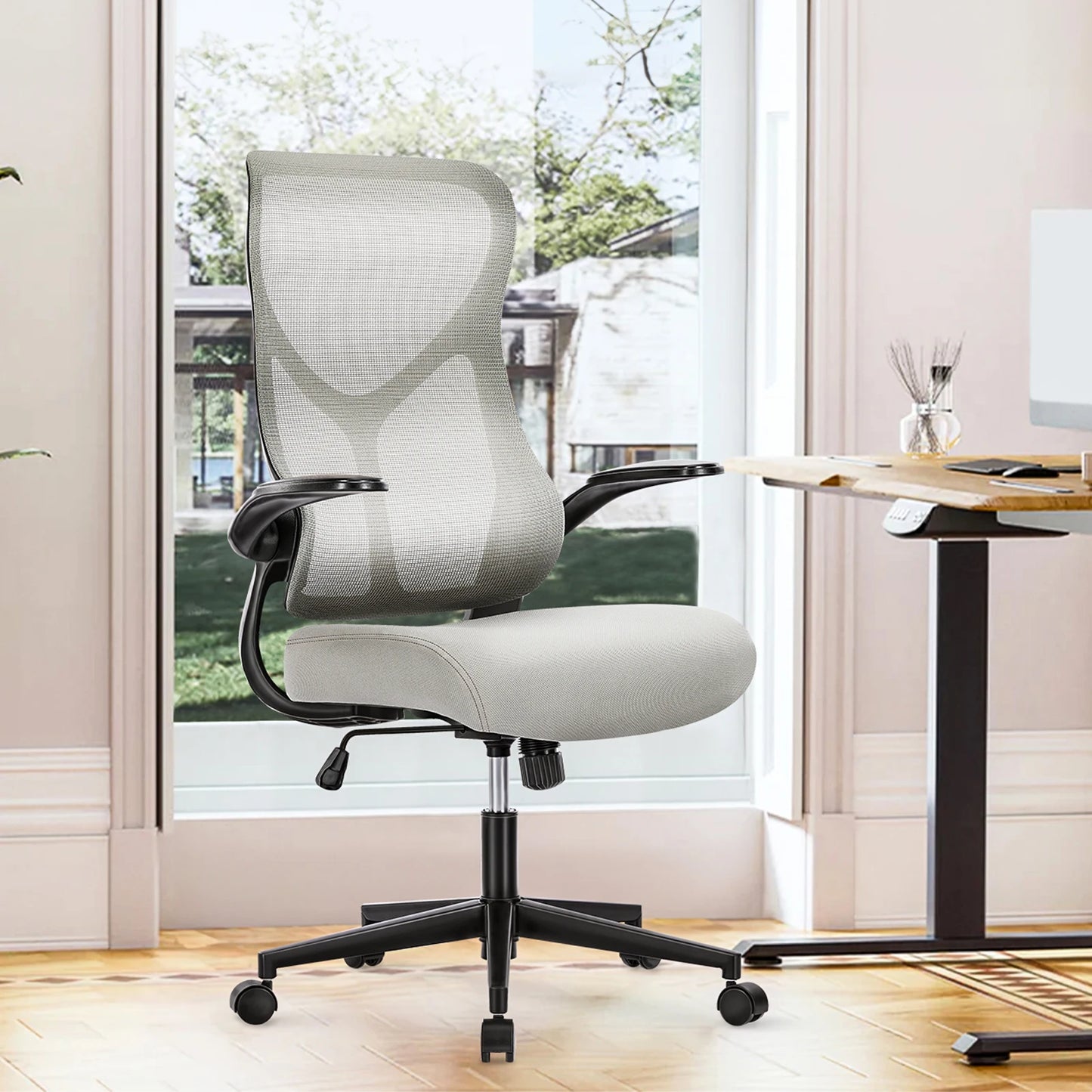 Ergonomic Mesh Lumbar Support Office Desk Computer Chair - Alia's Home Things  