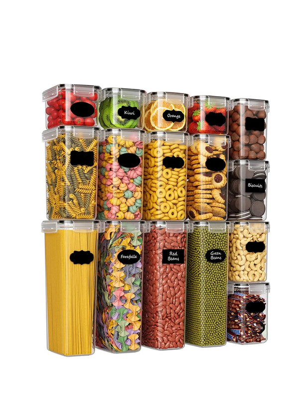 24pcs Airtight food storage containers w/LIDS and labels - Alia's Home Things  