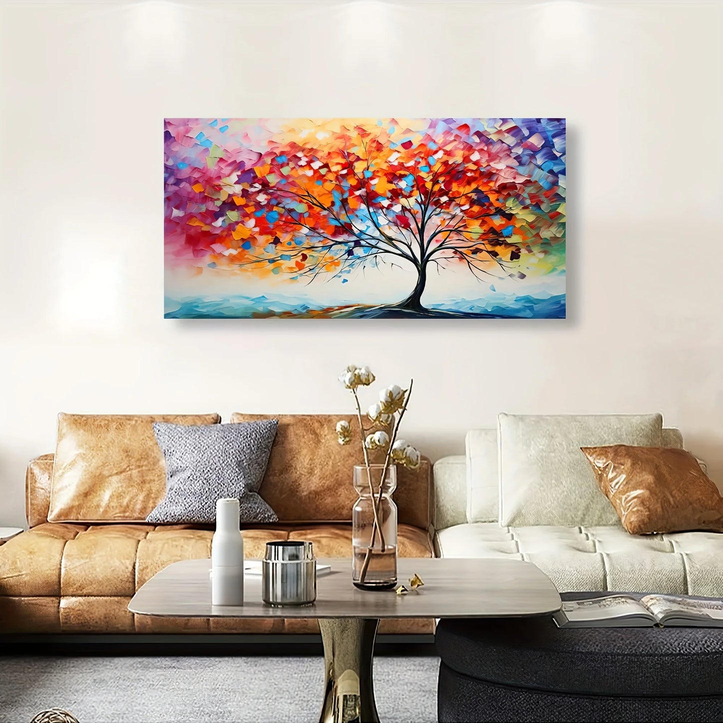 Modern Texture Tree of Life Wall Decoration Painting - Alia's Home Things  