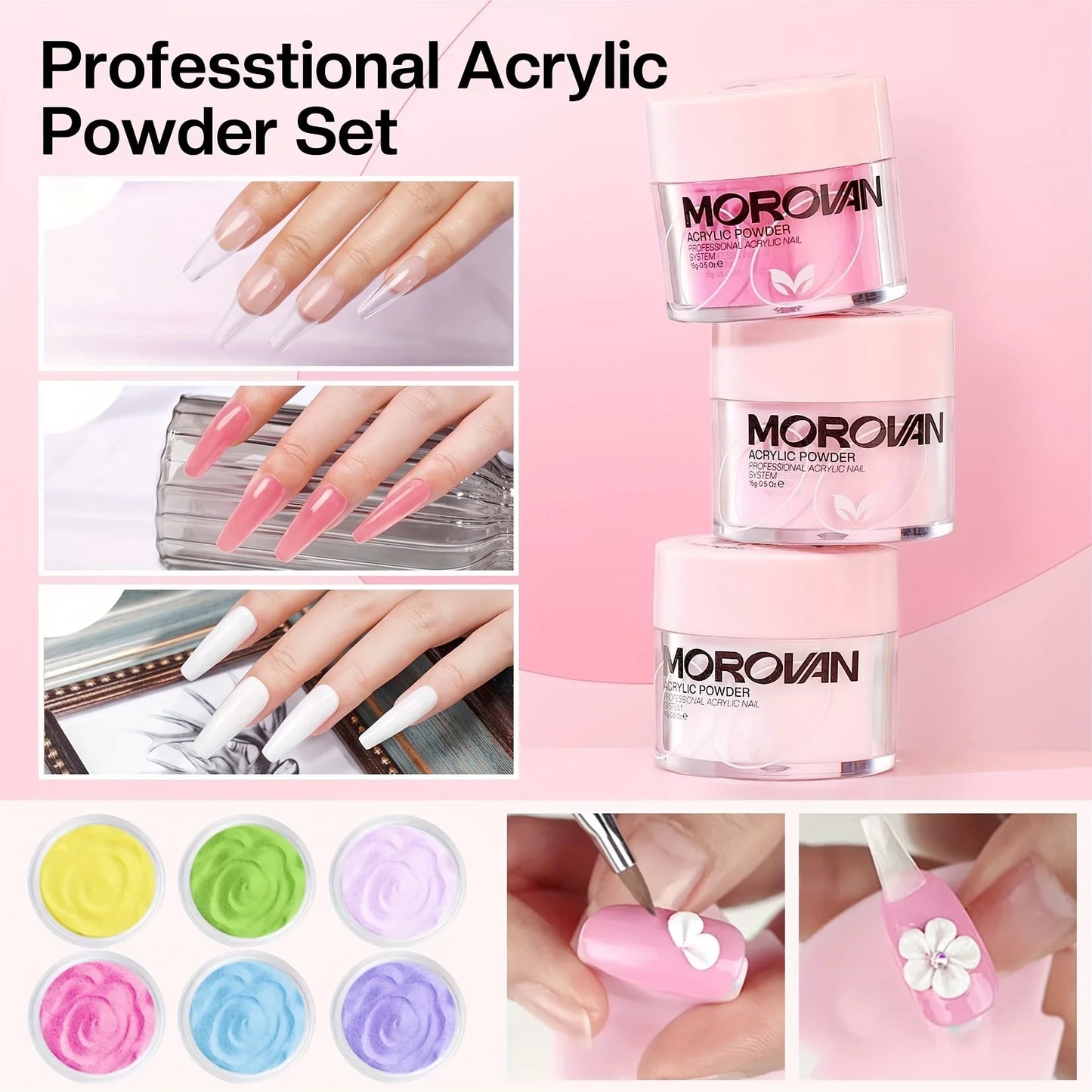 Morovan Professional Beginner Acrylic Nail Starter Kit - Alia's Home Things  