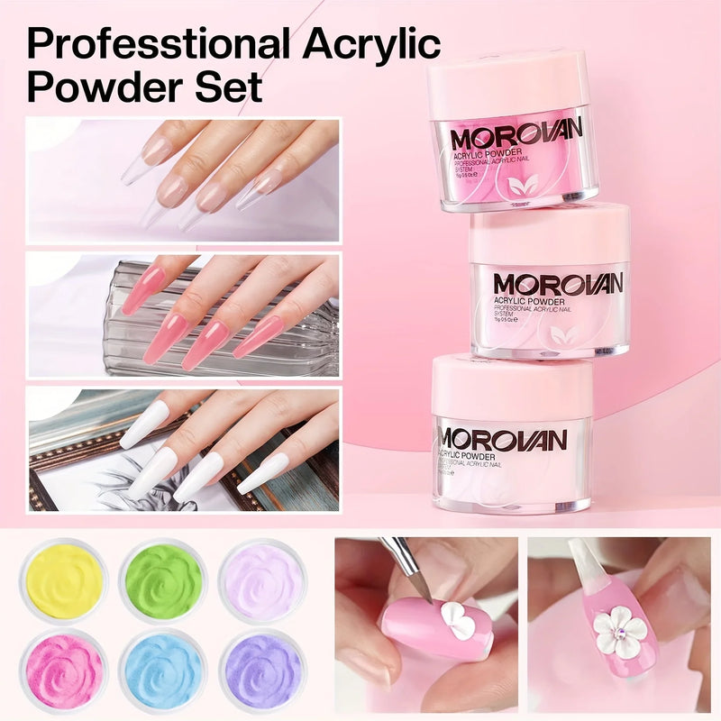 Morovan Professional Beginner Acrylic Nail Starter Kit - Alia's Home Things  
