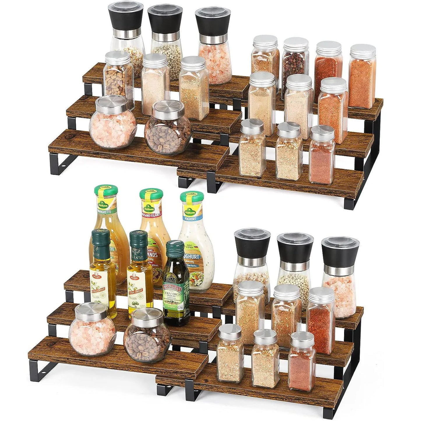 3-Tier Wooden Spice Rack Organizer - Alia's Home Things  