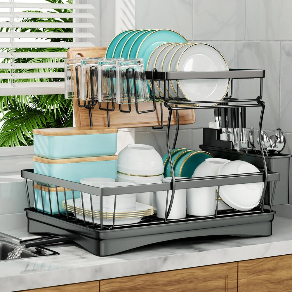 Large 2-tier dish drying rack - Alia's Home Things  