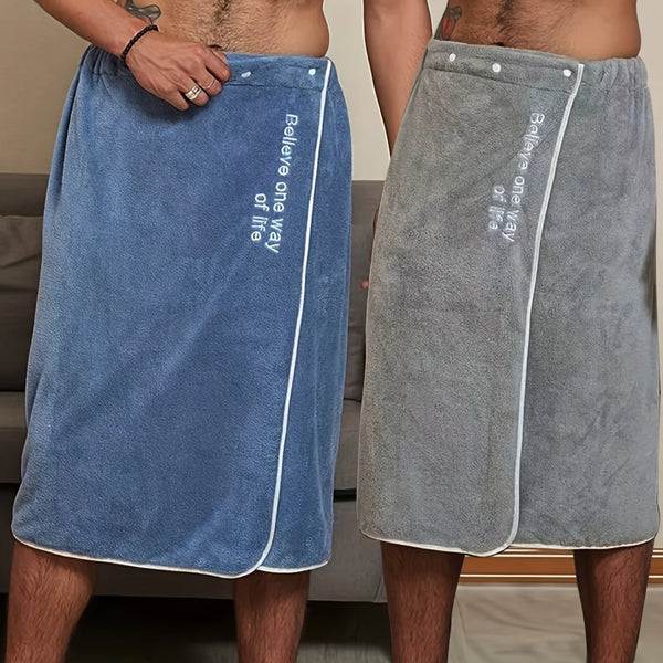 1pc Men's Adjustable Shower Wrap Bath Towel - Alia's Home Things  