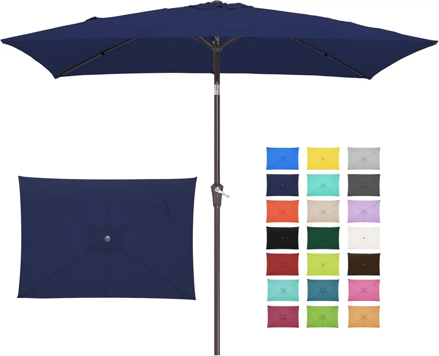 6.5x10 ft Rectangular Patio Umbrellas Outdoor - Alia's Home Things  