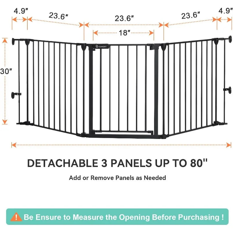 80" Extra Wide Baby Gate, Dog Gate - Alia's Home Things  