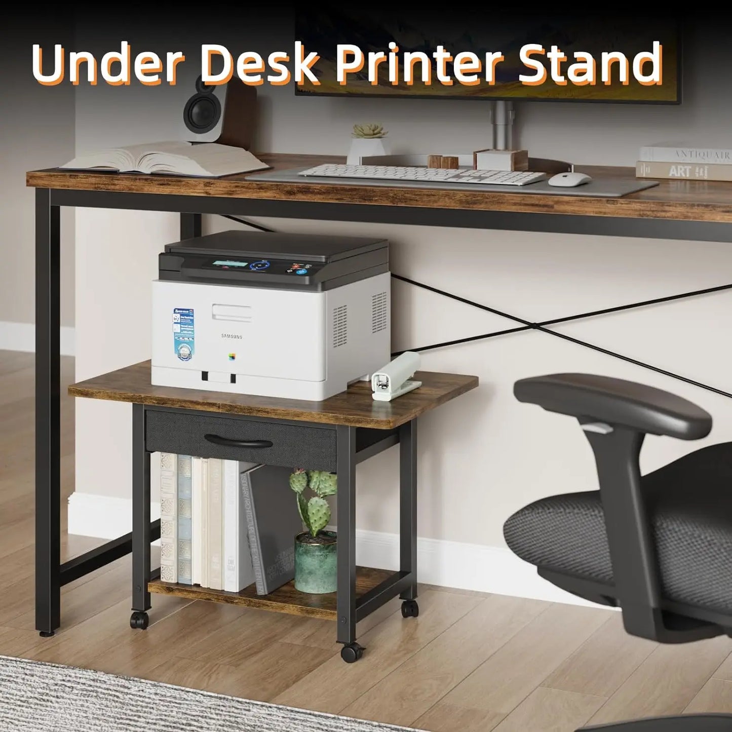 2-Tier Under Desk Printer Table - Alia's Home Things  