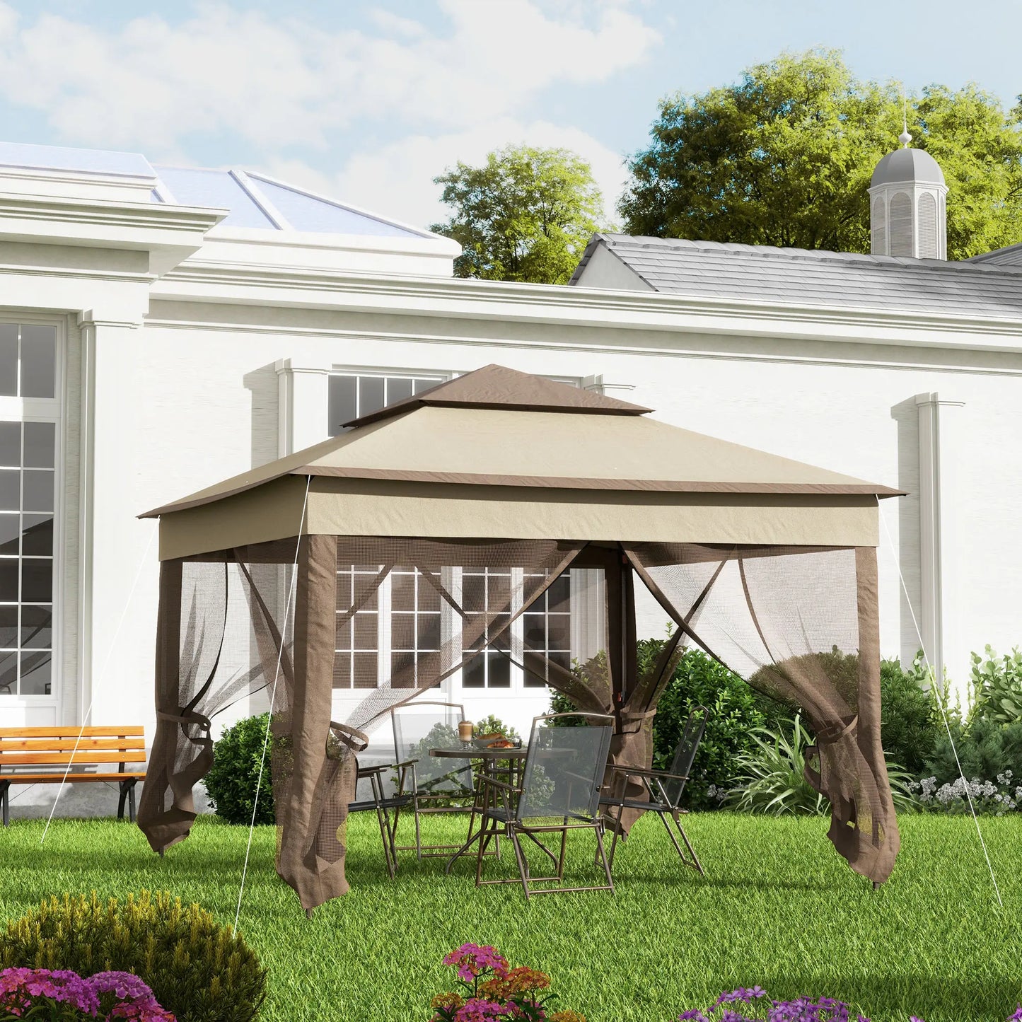 11' X 11' Outdoor 2-Tier Pop-up Gazebo Portable - Alia's Home Things  
