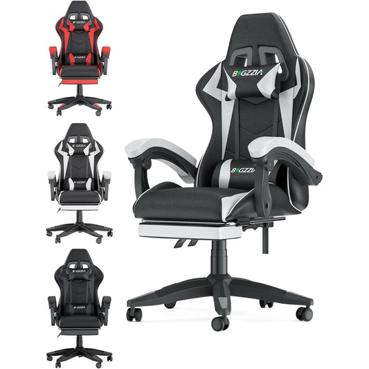 Ergonomic with Lumbar Cushion Headrest Gaming Chair - Alia's Home Things  