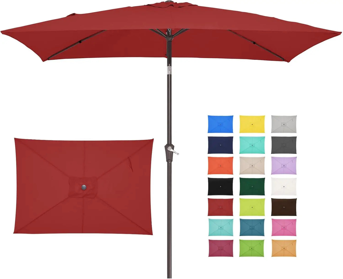 6.5x10 ft Rectangular Patio Umbrellas Outdoor - Alia's Home Things  