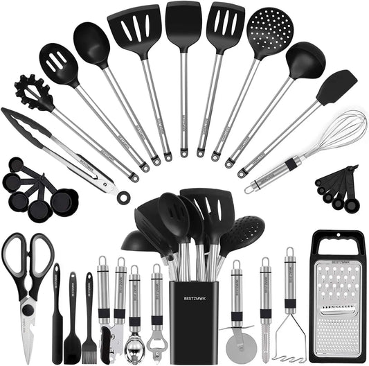 Kitchen Utensil Set-Silicone -33 - Alia's Home Things  