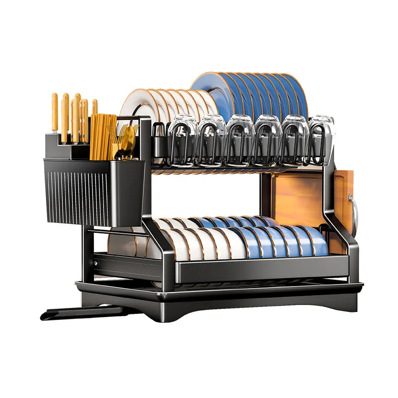 2 Tier Kitchen Dish Bowl Drainer - Alia's Home Things  