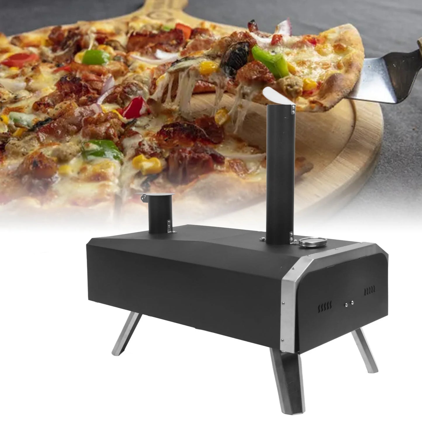 Outdoor Pizza Oven Wood-Fired Maker Outside Stove - Alia's Home Things  