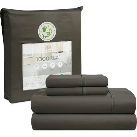 Sheets 1000 Thread Count Bedspreads and Covers 4-Piece Set - Alia's Home Things  