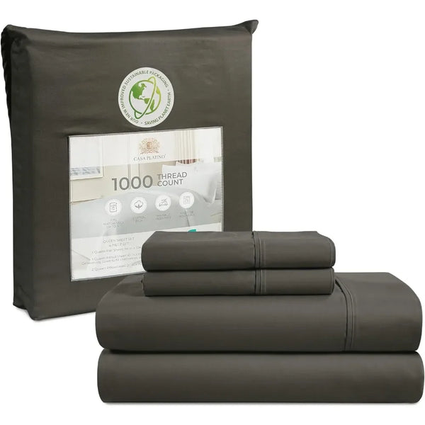 Sheets 1000 Thread Count Bedspreads and Covers 4-Piece Set - Alia's Home Things  