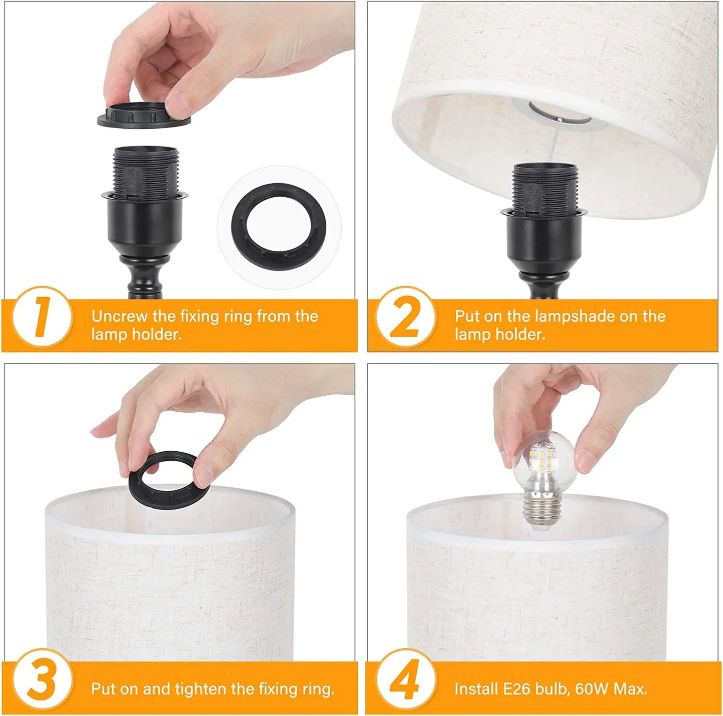 Bedside Lamp Set of 2 with Touch Control - Alia's Home Things  