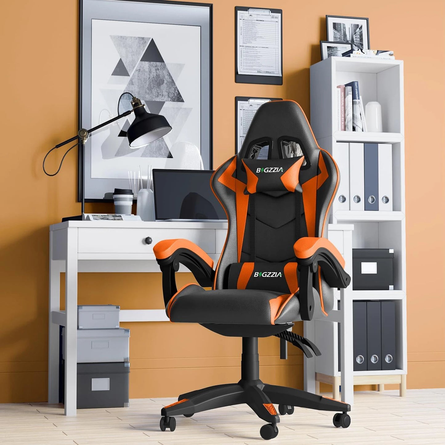 Ergonomic PU Leather Computer Desk Chair - Alia's Home Things  