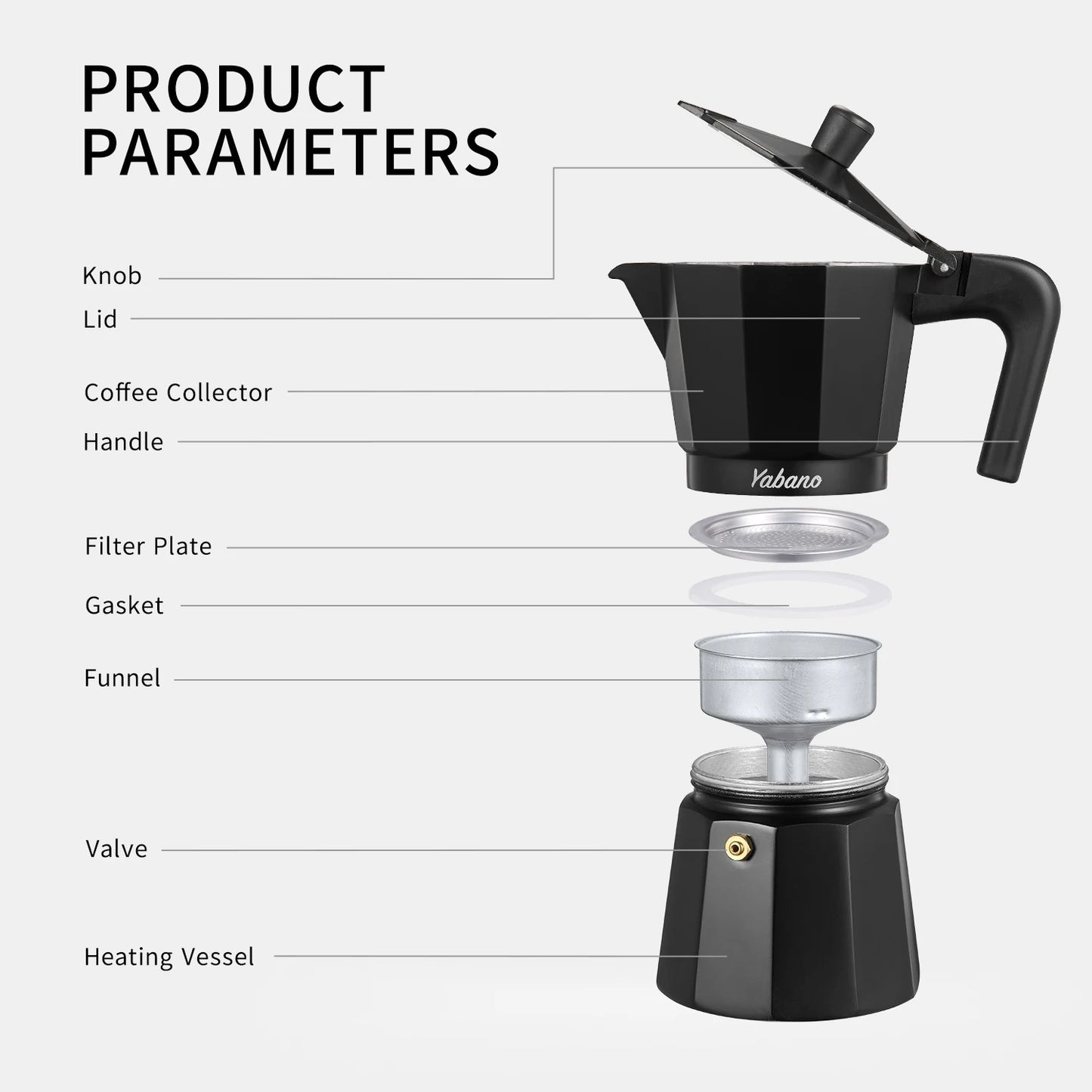 Yabano Stovetop Espresso Maker - Alia's Home Things  