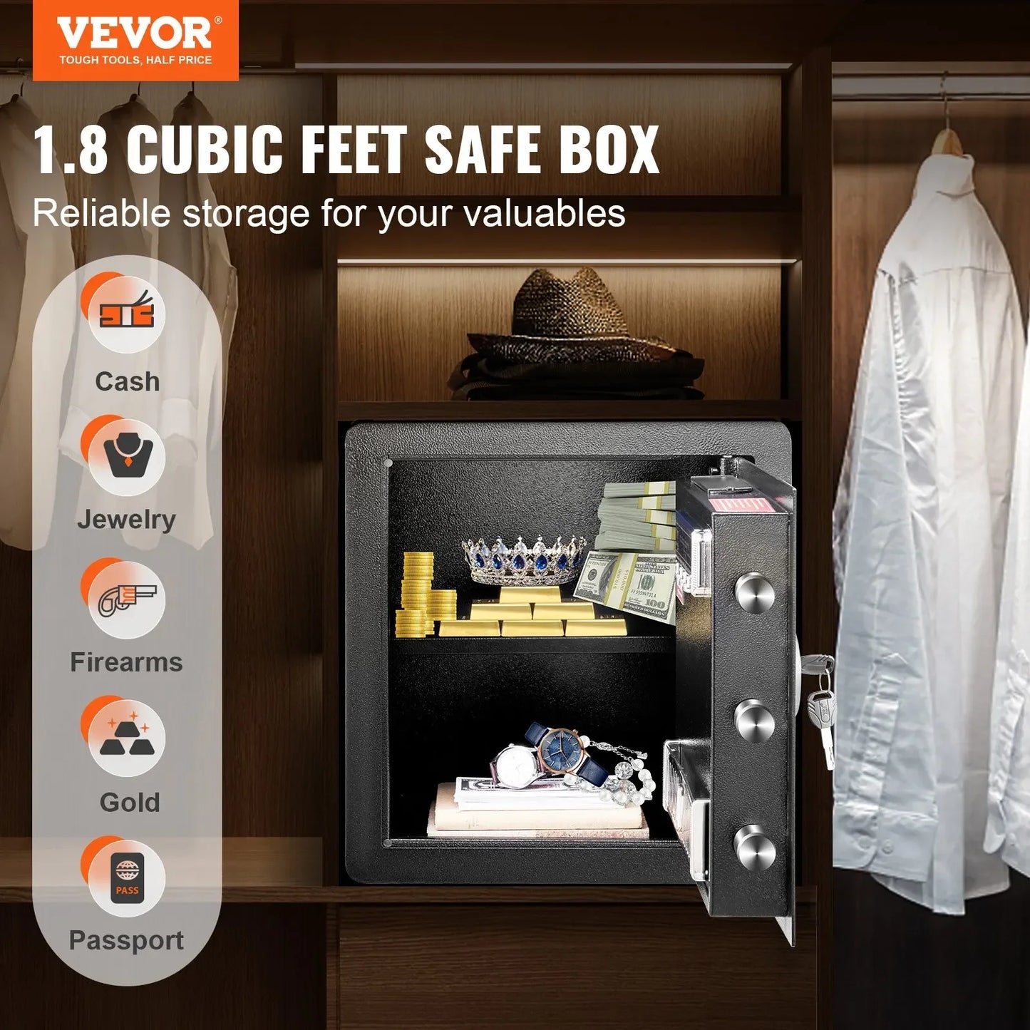 Safe 1.8 Cubic Feet Home Safe Steel - Alia's Home Things  