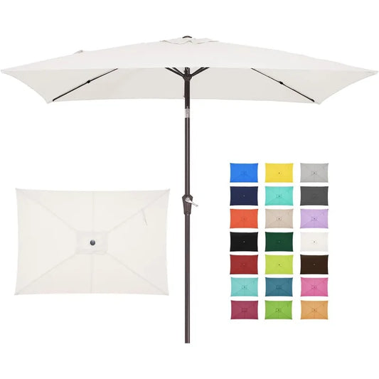 6.5x10 ft Rectangular Patio Umbrellas Outdoor - Alia's Home Things  