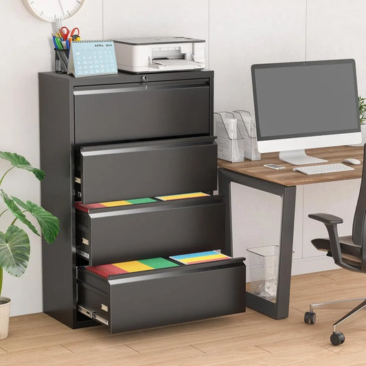 Lateral File Cabinet with Lock for Home Office - Alia's Home Things  