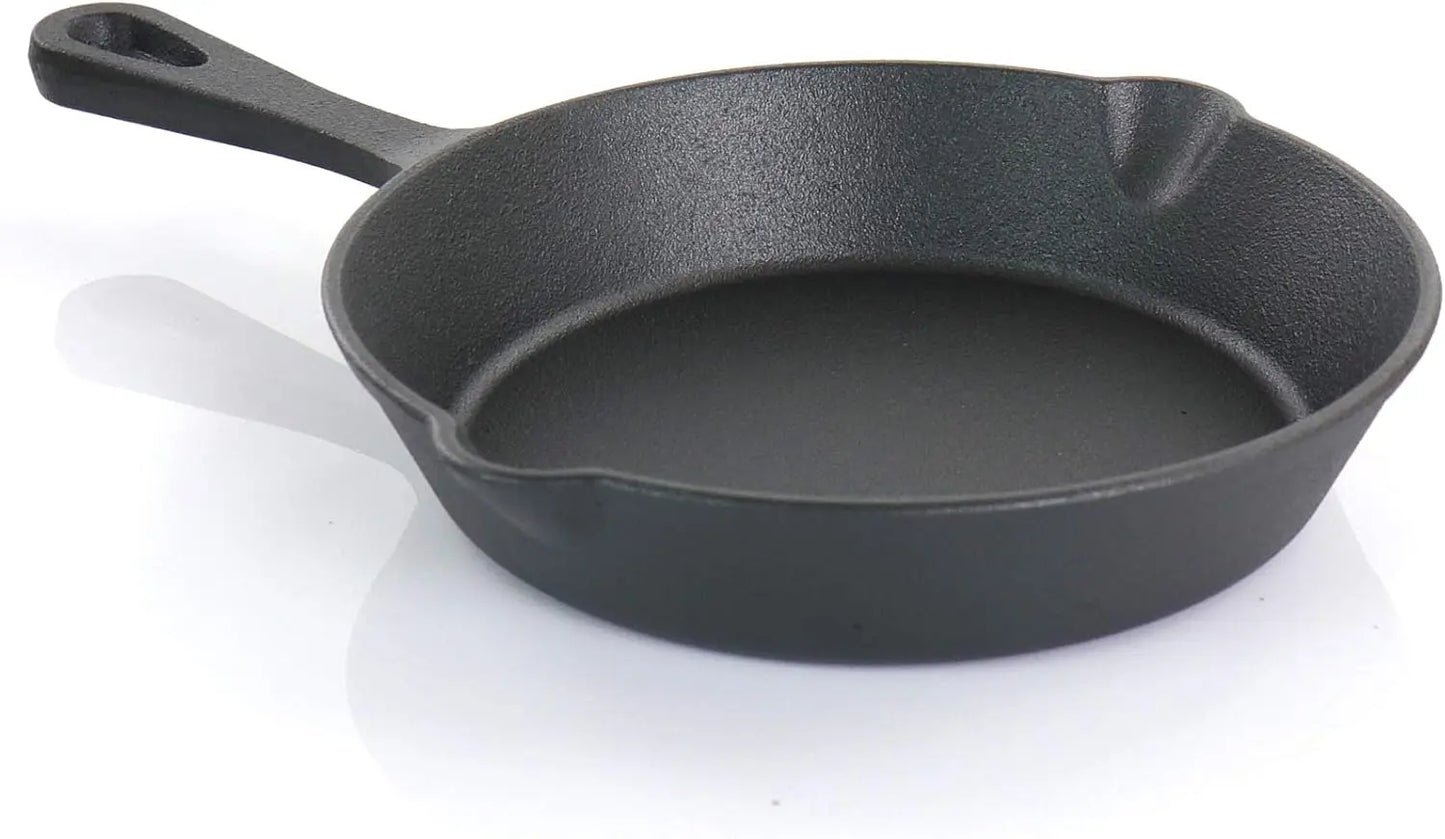 MegaChef Assorted Pre-Seasoned OVEN SAFE, Cast Iron Cookware Set - Alia's Home Things  