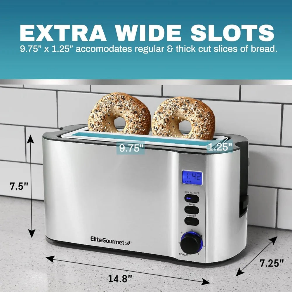 Long Slot 4 Slice Toaster, Countdown Timer - Alia's Home Things  