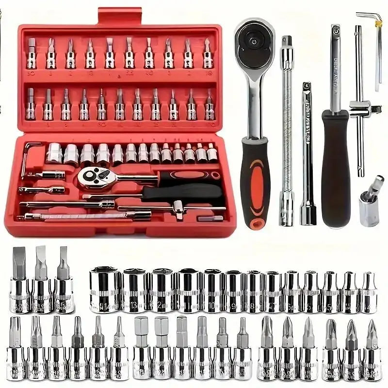 46PCS 1/4 inch Drive Socket Set - Alia's Home Things  