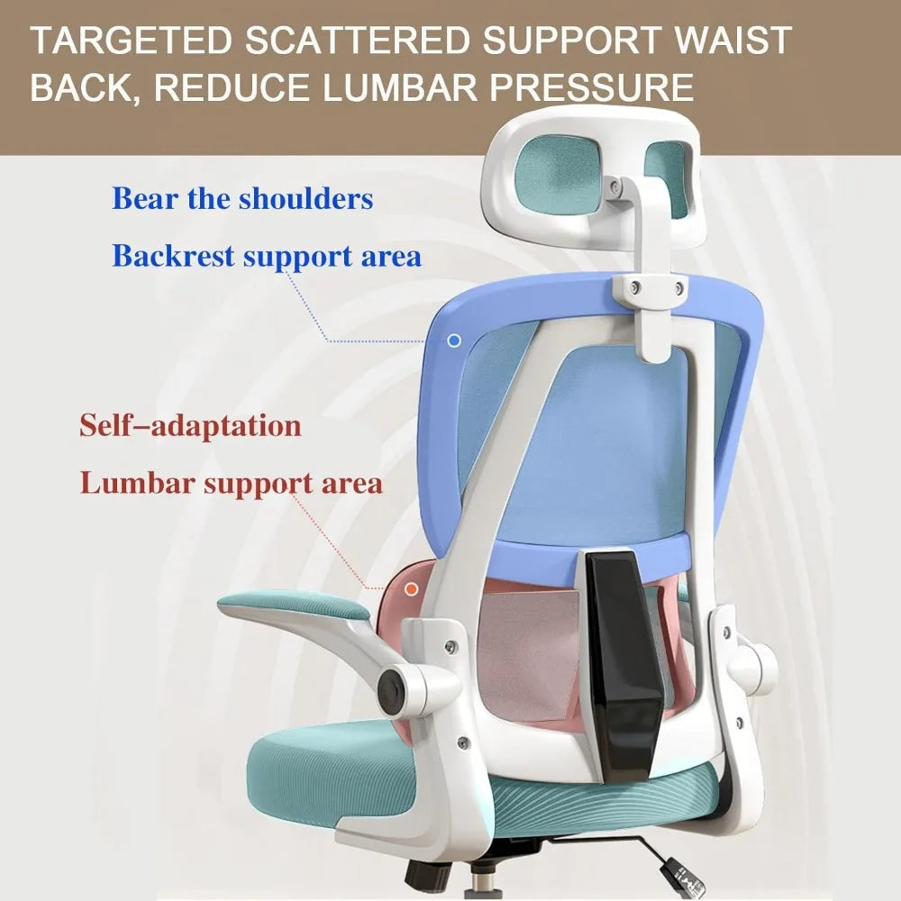 High Back Ergonomic Office Chair With Lumbar Support - Alia's Home Things  