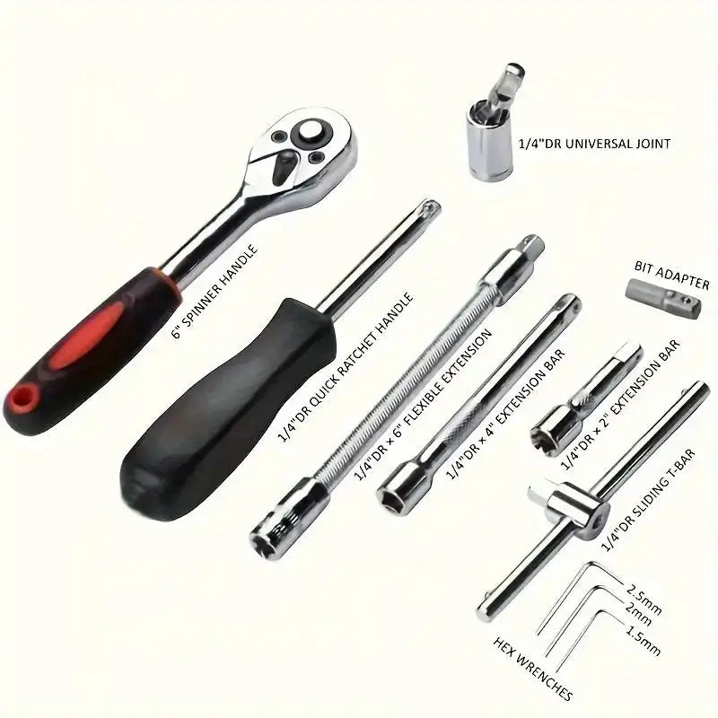46PCS 1/4 inch Drive Socket Set - Alia's Home Things  