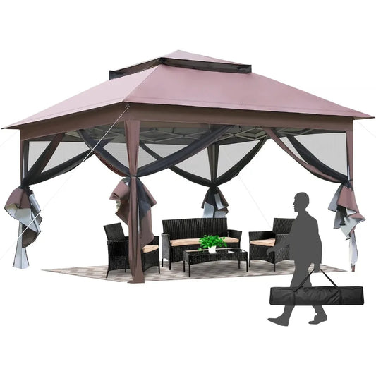 10'x10' Canopy Gazebo with Mosquito Netting - Alia's Home Things  