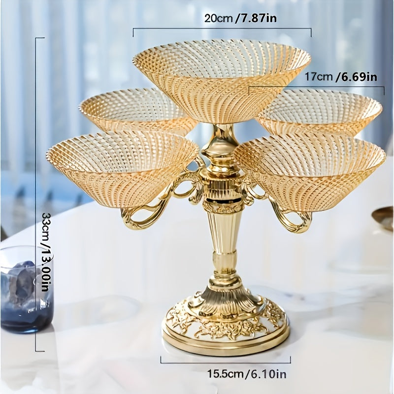 European-Style Luxury Rotating Fruit Basket, High-End Multi-Tier - Alia's Home Things  