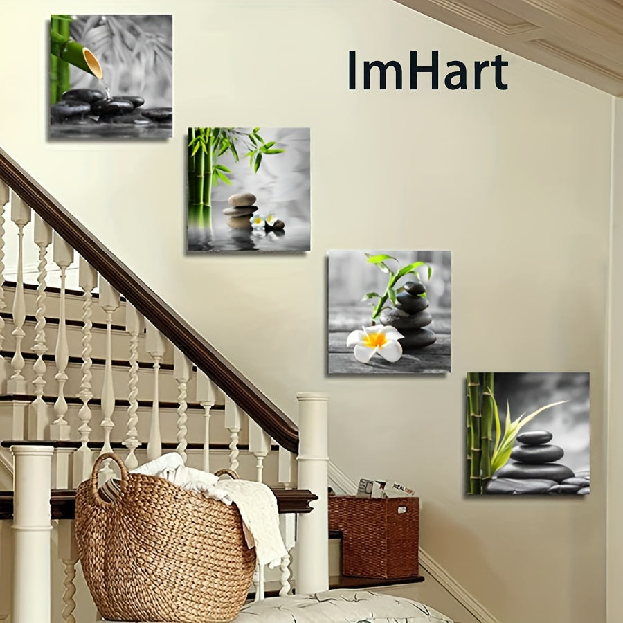 4pc Zen-Inspired 4-Piece Framed Wall Art Set - Alia's Home Things  