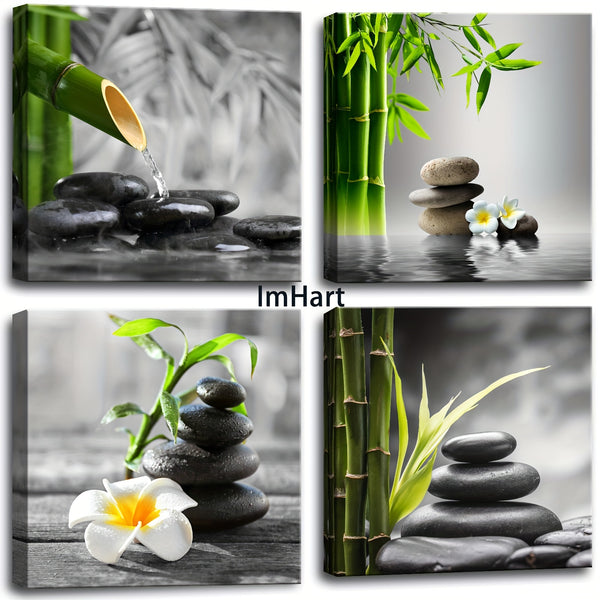 4pc Zen-Inspired 4-Piece Framed Wall Art Set - Alia's Home Things  