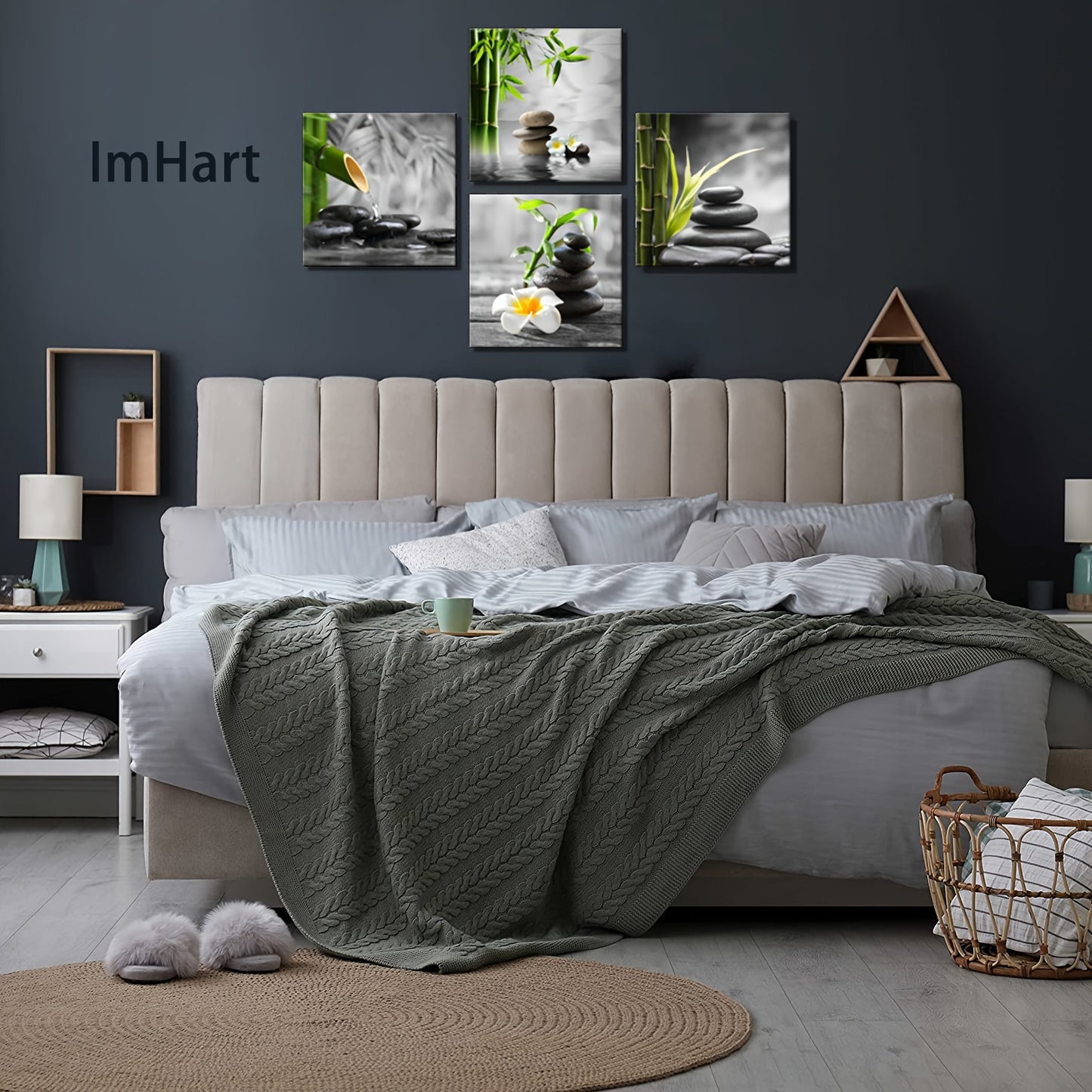 4pc Zen-Inspired 4-Piece Framed Wall Art Set - Alia's Home Things  