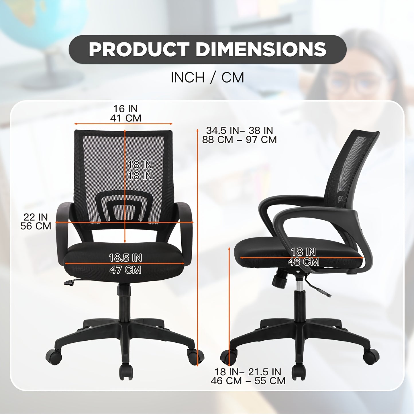 Modern Executive Adjustable Chair For Men Women 2-Pack - Alia's Home Things  